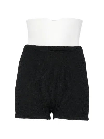 Hunza G Seersucker Bikini Bottoms In Black