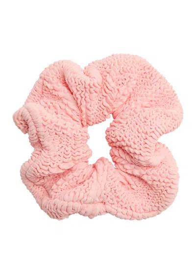Hunza G Seersucker Scrunchie In Pink