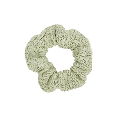 Hunza G Seersucker Scrunchie In Sage