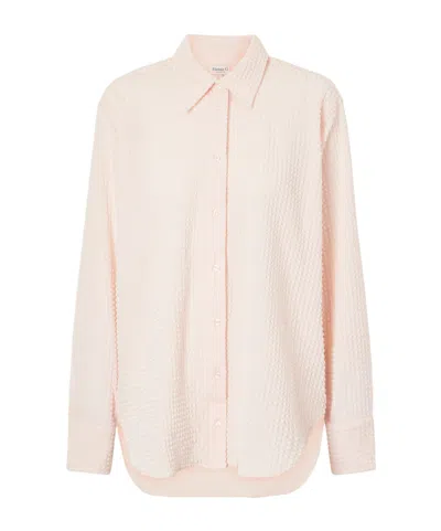 Hunza G Seersucker Shirt In Pink