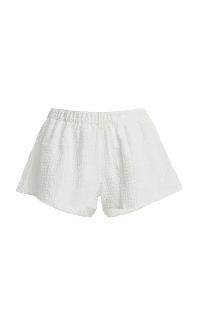 Hunza G Seersucker Shorts In White