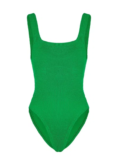 Hunza G Seersucker Swimsuit In Green
