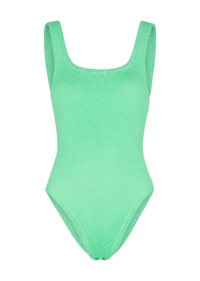 Hunza G Seersucker Swimsuit In Green