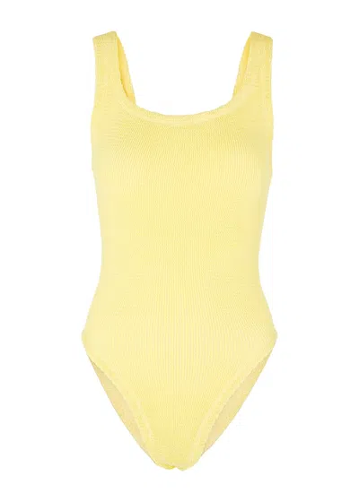 Hunza G Seersucker Swimsuit, Swimwear, Yellow