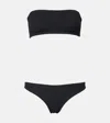 Hunza G 'shay' Bandeau Bikini Set In Black