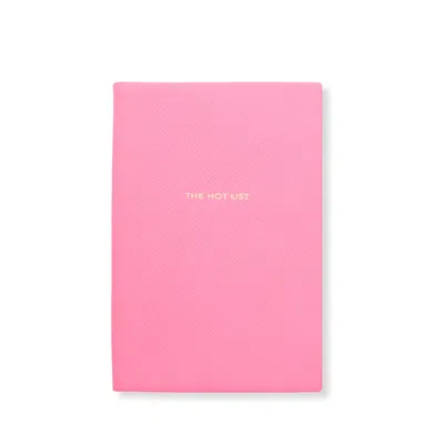 Hunza G Smythson X  Chelsea Notebook Leather In Pink