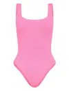 Hunza G Square Crinkle Swimsuit In Pink