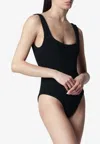 Hunza G Square Neck One-piece Swimsuit With Deep U-back In Black