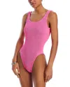 Hunza G Square Neck Swim In Candy Pink