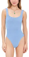 Hunza G Blue Square Neck Swimsuit In Blue