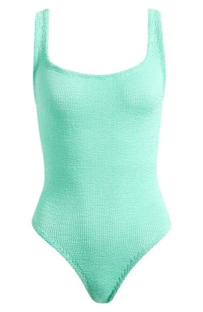 Hunza G Square Neck One-piece Swimsuit In Green