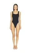 Hunza G Square Neck One Piece Swimsuit In Black