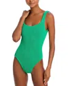 Hunza G Square Neck One Piece Swimsuit In Emerald