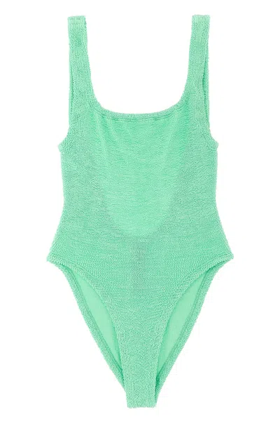 Hunza G 'square Neck' One-piece Swimsuit In Green