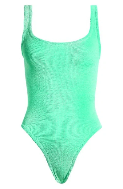 Hunza G Square Neck One-piece Swimsuit In Green