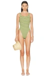 HUNZA G SQUARE NECK ONE PIECE SWIMSUIT