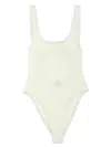Hunza G Square Neck One-piece Swimsuit In White