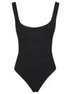 Hunza G Square Neck One-piece Swimsuit With Deep U-back In Black