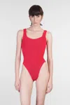 Hunza G Sculpting One-piece Swimsuit For Elegance In Red