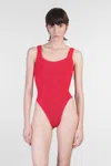 Hunza G Sculpting One-piece Swimsuit For Elegance In Red