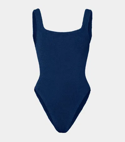 Hunza G Square Neck Swim Clothing In Blue