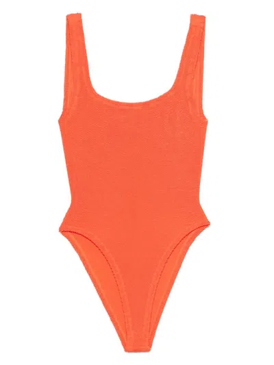 Hunza G Square Neck Swim Clothing In Orange