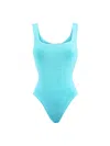 Hunza G Square Neck Swimsuit In Aqua
