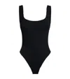 Hunza G Square Neck One-piece Swimsuit With Deep U-back In Black