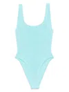 Hunza G Womens Aqua Square-neck Swimsuit In Blue