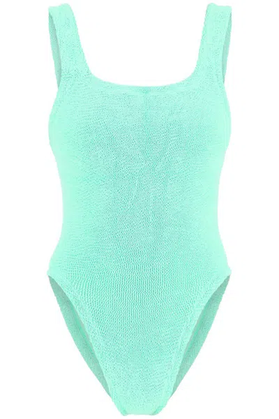 Hunza G . Square Neck Swimsuit In Green