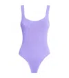 Hunza G Square Neck One-piece Swimsuit In Lilac In Purple