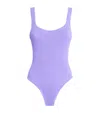 Hunza G Square Neck One-piece Swimsuit In Lilac In Purple