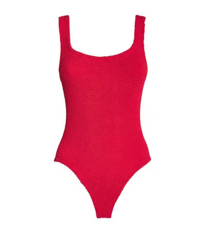 Hunza G Square-neck Swimsuit In Red