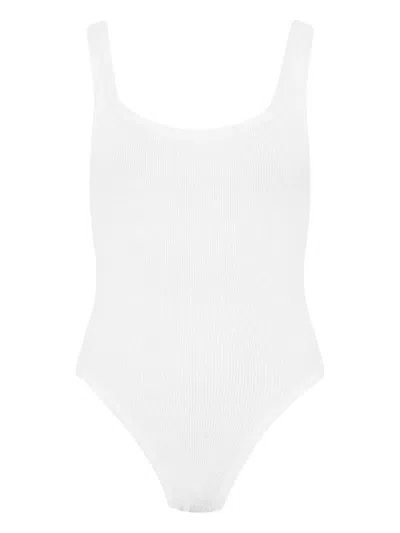 Hunza G Square Neck Swimsuit In White