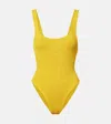 Hunza G Square Neck Swimsuit In Yellow