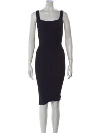 Pre-owned Hunza G Square Neckline Mini Dress In Black