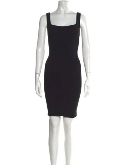 Pre-owned Hunza G Square Neckline Mini Dress In Black