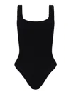 Hunza G Square Neck Swim One Piece Swimsuit In Black