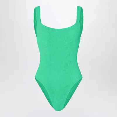 HUNZA G HUNZA G SQUARE ONE-PIECE SWIMSUIT IN EMERALD