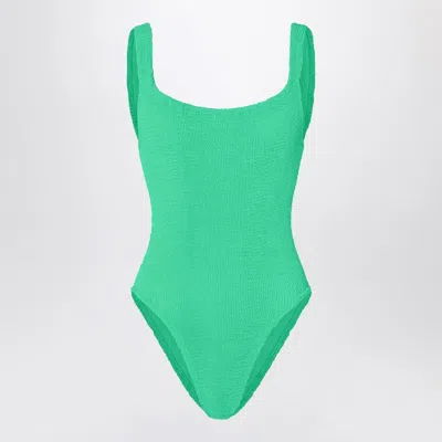 HUNZA G HUNZA G SQUARE ONE-PIECE SWIMSUIT IN EMERALD