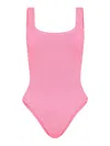 Hunza G One-piece Swimsuit With Ruffles In Pink & Purple