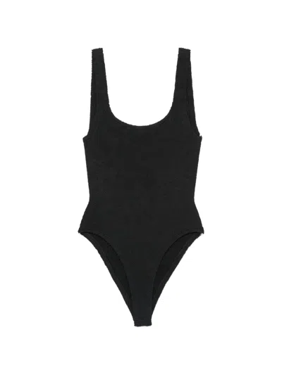 HUNZA G CRINKLE-EFFECT SWIMSUIT