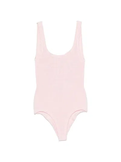 Hunza G Square-neck Swimsuit In Pink