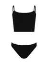 Hunza G Strap Bikini Longline Top In Black