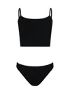 Hunza G Strap Bikini Longline Top In Black