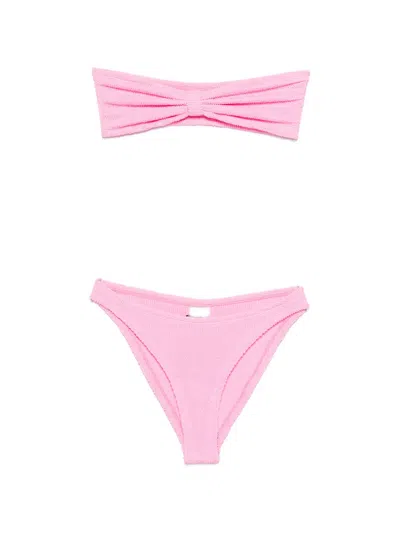 Hunza G Strapless Bikini In Pink