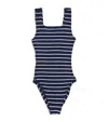 Hunza G Striped Alva Swimsuit In Navy