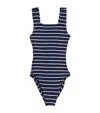 Hunza G Striped Alva Swimsuit In Navy