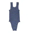 HUNZA G STRIPED CLASSIC SWIMSUIT (2-6 YEARS)