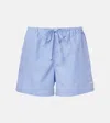 Hunza G Striped Cotton Poplin Shorts